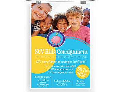 SCV Kids Consignment branding marketing print collateral