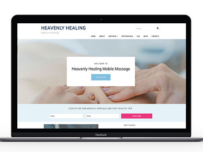 Heavenly Healing design homepage homepage design website