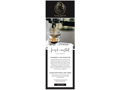 Black Coffee branding business cards design email design marketing print collateral social media typography website