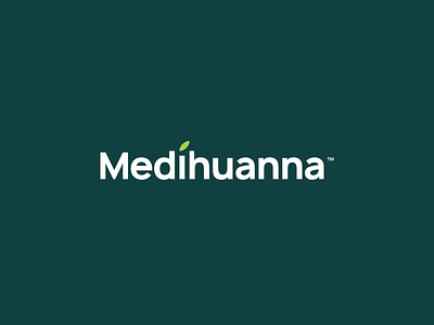 Medihuanna Logo cannabis clean leaf leaflet logo logotype manrope marijuana minimal modern sans serif simple wordmark