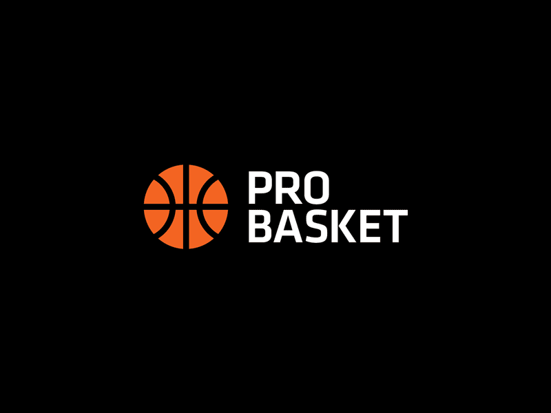Probasket Logo animation ball baseball brand branding ebaqdesign identity logo motion probasket