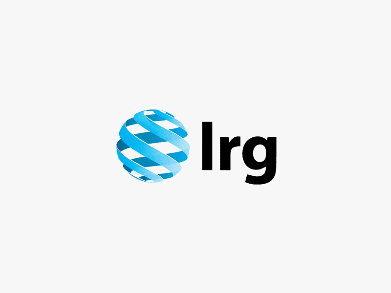 LRG Logo animation att brand brand identity branding earth glob logo lrg motion spinning