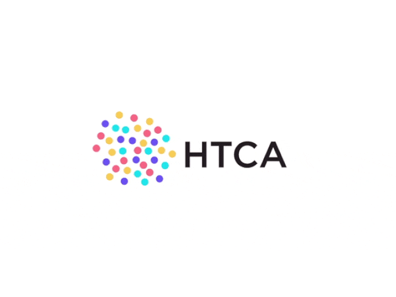 HTCA Logo colorful data dots flexible health healthcare hospital htca insurance multicolor