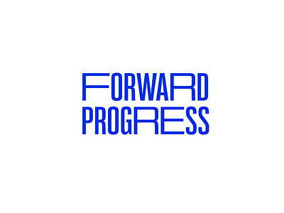 Forward Progress 7 forward logo logotype long moving progress simple stretch wordmark