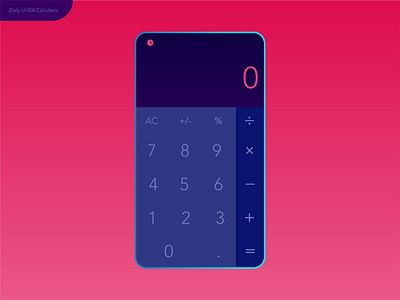 Calculator Daily Ui004 app clean dailyui 004 design flatdesign illustration illustrator typography ui ui design uidesign uiux vector