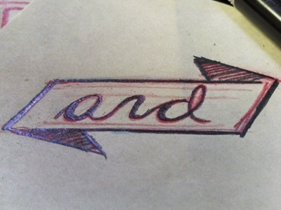 Hand Lettering "and"