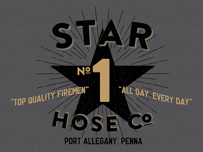 Star Hose Co. craft type fire department penna port allegany quality retrosupply star sunburst