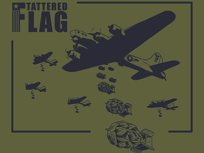 Tattered Flag Veteran Craft Beer b17 flying fortress hop bomb tattered flag