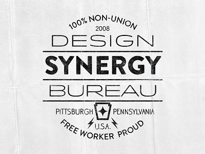 Synergy Design Bureau: Personal Logo Redesign brandon grotesque idlewild merica pittsburgh retrosauce union free usa vintage
