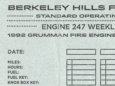 Engine 247 Checklist checklist engine fire department vintage