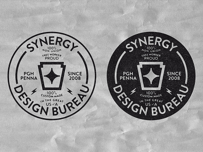 Synergy Branding 4.0 badge retro synergy