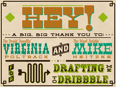 HEY! Debut Shot! brothers carnival checker debut dude losttype tightrope typography