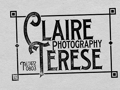 Claire Terese Photography branding dead design photography photography logo retro stamp typography