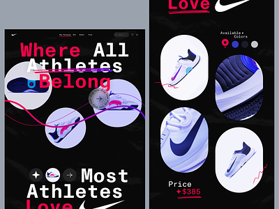 Nike Landing Page | Exploration Project | Dark version