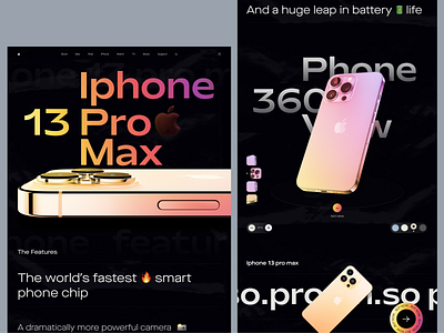 Iphone 13 Landing Page | Exploration Project | Dark version