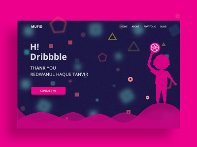 Dribbble First Shot design uiux web