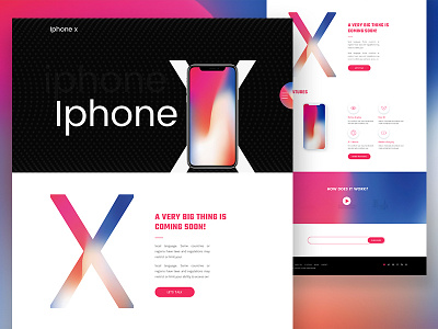 iPhone x landing page exploration branding design interaction iphone uiux web x