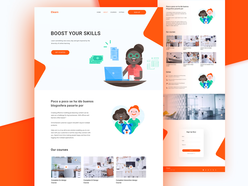 E Learning Website By Mufidul On Dribbble