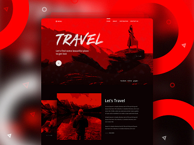 Landing Page For Travel artistic design graphic design travel travelagency trip uiux webdesign websitedesign