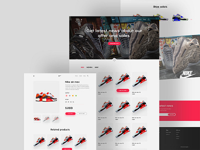 Landing page — Nike full project blockchain cryptocurrency header ico jhonnyvino landingpage nike uidesign uxdesign websitedesign