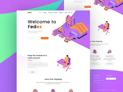 Fedex Redesign bitcoin courier cryptocurrency fedex landingpage uidesign uxdesign web webdesign