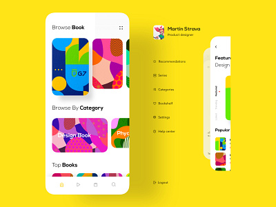 Podcast App app app designer application audiobook book colorful app dribbble hiwow minimal modern app design music player podcast product designs trend 2019 trending design typography uidesign user experience userinterface uxdesign