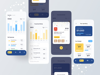 Budget Planner App analytic dashboard app app concept app design app designer budget planner colorful app component design design inspiration form hiwow minimal mobile application mufidul islam tapadar productdesign table trend 2020 typography uidesign uiuxdesign