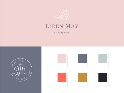 Liren May - Logos branding colour palette identity logo logotype monogram submark