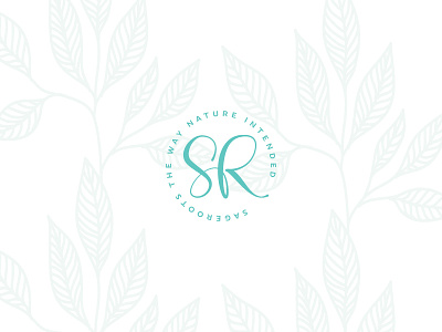 Sageroots Caribbean Hair and Skincare branding colour palette identity leaf logo logotype monogram pattern submark