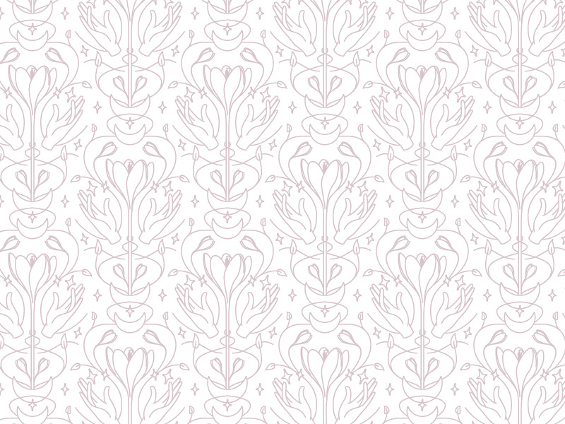 Pattern from illustration health and wellness feminine monoline concept development brand concept branding illustration pattern