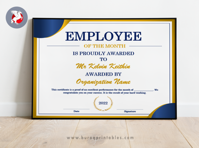 Best Employee of the Month Certificate Template by PrintableTemplates ...