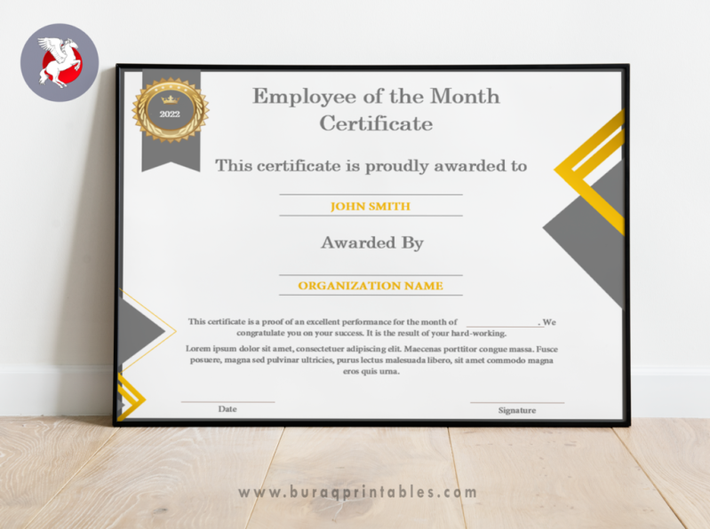 employee certificate template