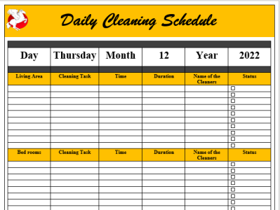 Cleaning Schedule template Word cleaning schedule cleaning schedule template cleaning templates daily cleaning schedule template design editable templates free templates graphic design printable templates schedule template template templates