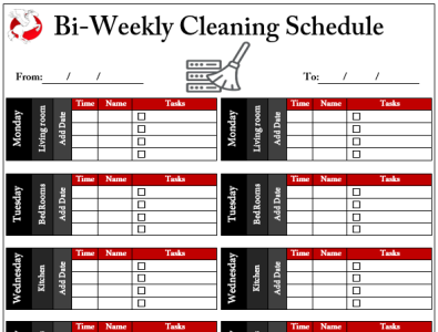 Cleaning Schedule Template Word Free Download cleaning schedule planner cleaning schedule template word design editable templates free templates graphic design printable templates template templates