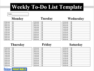10 Easy To Use Weekly To Do List Template Word / Weekly Planner