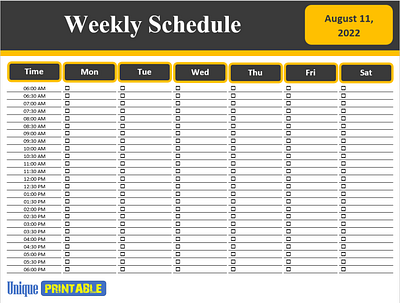 Hourly Weekly Schedule Template Free Download design editable template editable templates free template free templates graphic design printable template printable templates schedule template template templates weekly planner weekly schedule template work schedule template