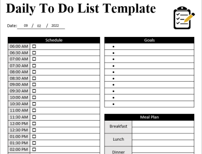 To Do List Template Word Free Download by PrintableTemplates on Dribbble