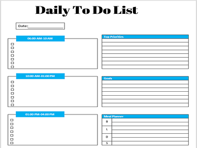 To Do List Template Free Download