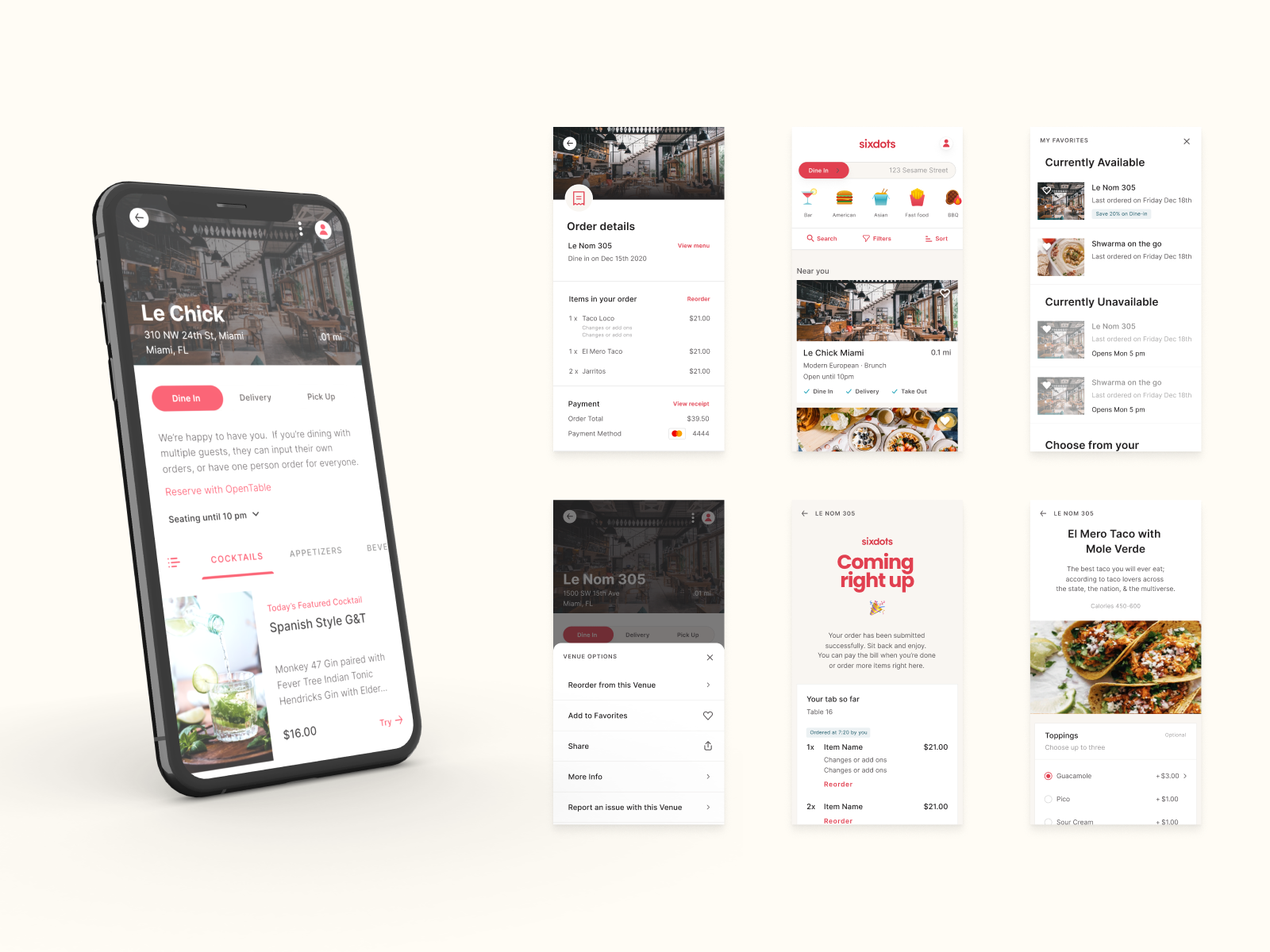 Mobile Ordering App by Claire Graybeal on Dribbble