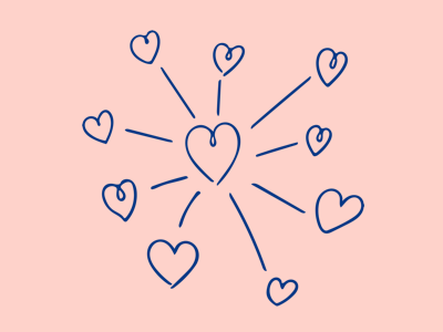 Connection Icon connection hand drawn handdrawn hearts icon pink