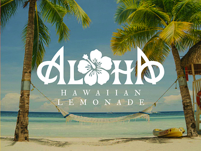 Hawaiian Lemonade aloha beach brand branding custom hawaii logo tropical type white