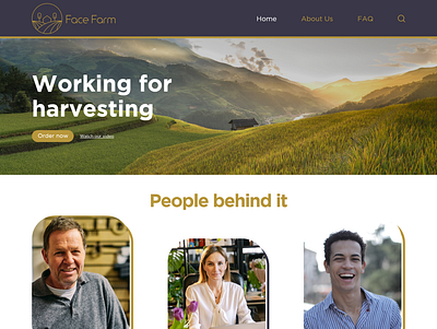 Face farm UI adobe app branding design farm graphic design graphics illustration illustrator landing page ui ui design user interface ux web webpage website xd
