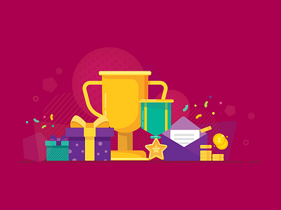 Rewards & Recognition adobe art banner creative gifting illustrations illustrator rewards vector
