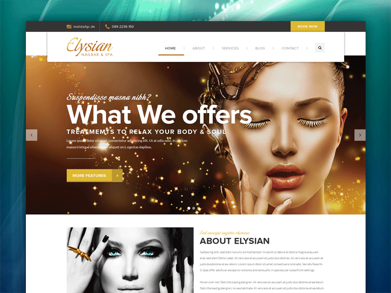 Elysian Nailbar Spa | Website Designs designs website
