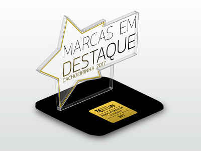 Troféu Marcas em Destaque Cachoeirinha 2017 branding graphic design photoshop trophy