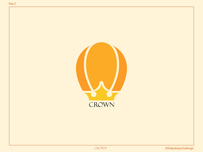 CROWN 50dayslogochallange crown graphic design hot air balloon illustrator logodesign