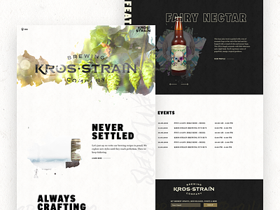 Kros Strain Concept beer brewery business landing landing page ui