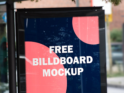 Free busstop billboard Mockup PSD billboard busstop free mockup poster psd template
