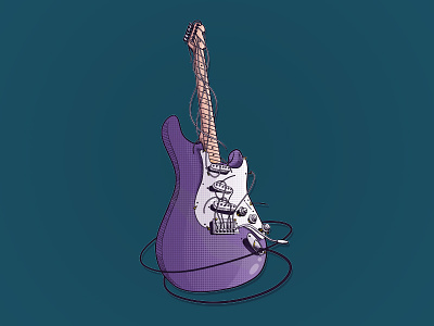 Guitar Illustration design graphicdesign guitar illustration pop popart