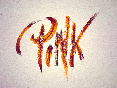 Pink - Hand Lettering color design font handlettering lettering ruff writing